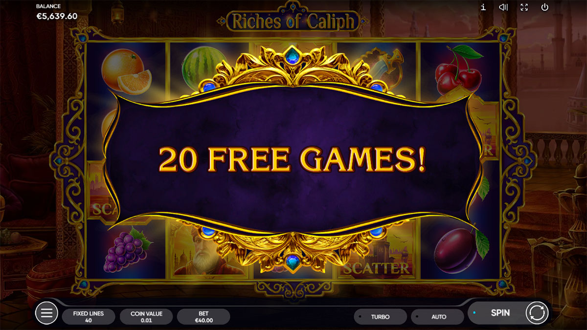 Riches of Caliph Free Spins