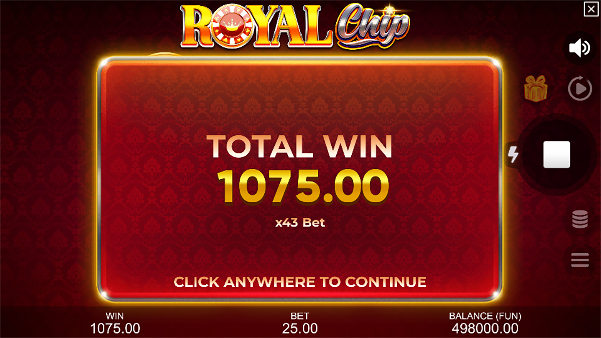 Royal Chip Total Win