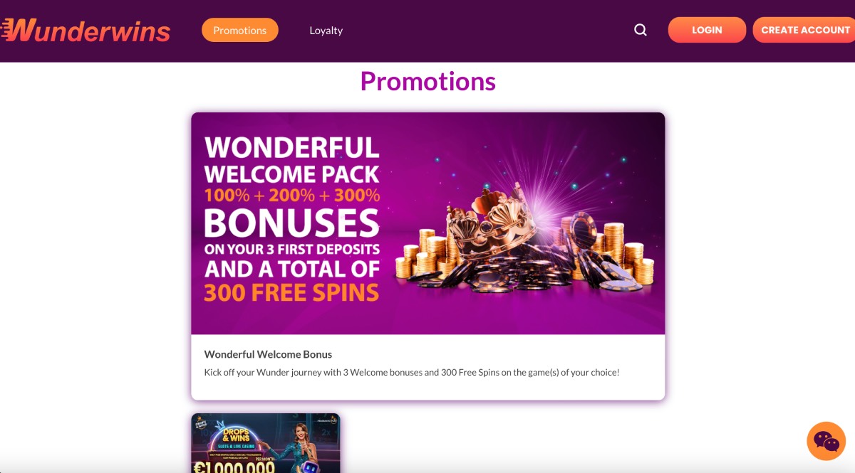 Wunderwins Casino Bonuses