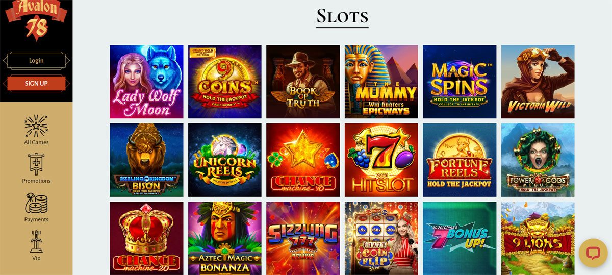 Avalon78 Casino Slots