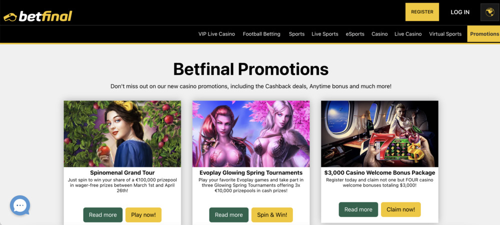 Betfinal Casino Promo