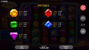 Boom! Boom! Gold! Paytable 2
