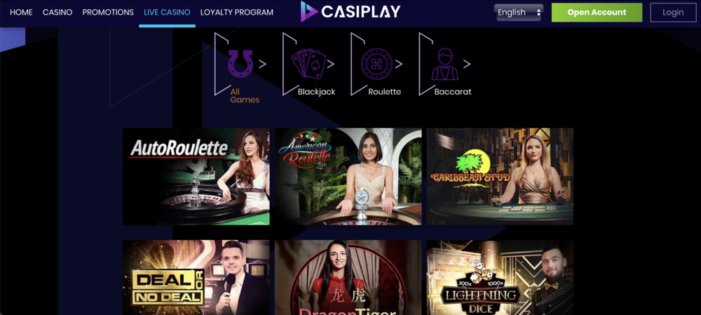 Casiplay Casino Live Games