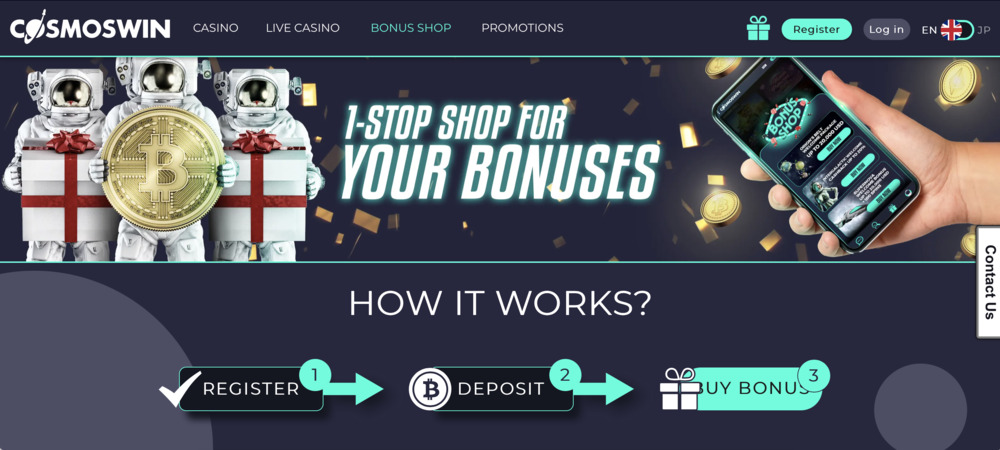 Cosmoswin Casino Bonus Shop