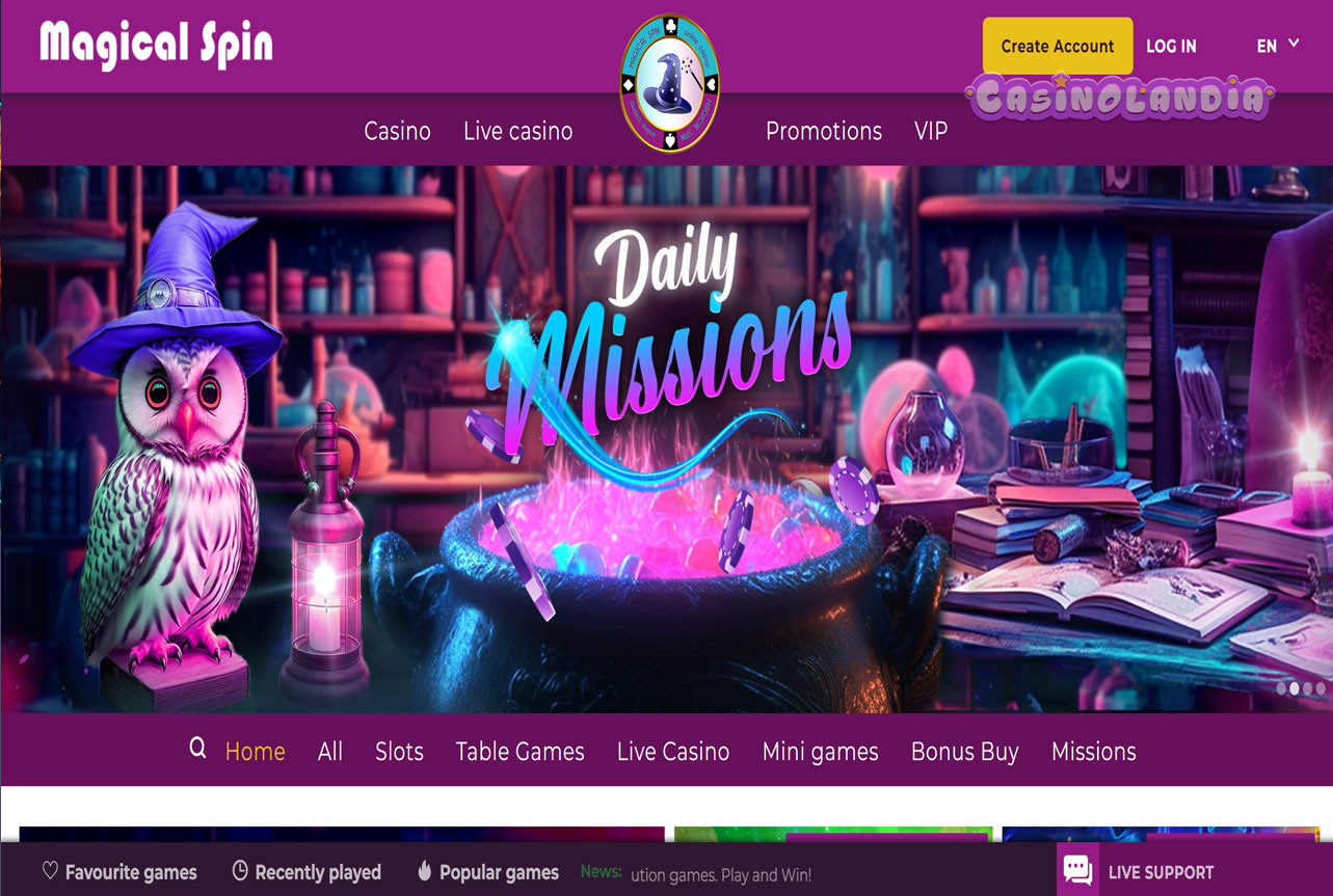 Desktop MagicalSpin casino