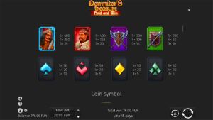 Domnitors Treasure Paytable 2
