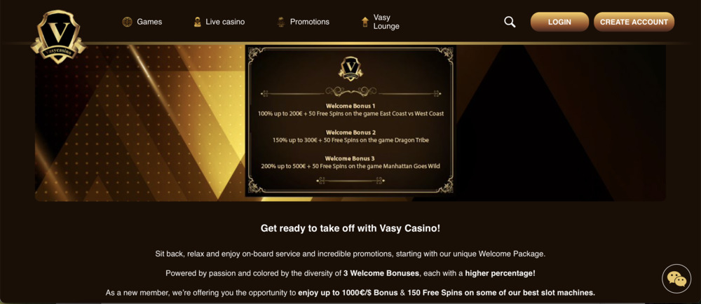 Vasy Casino Promo