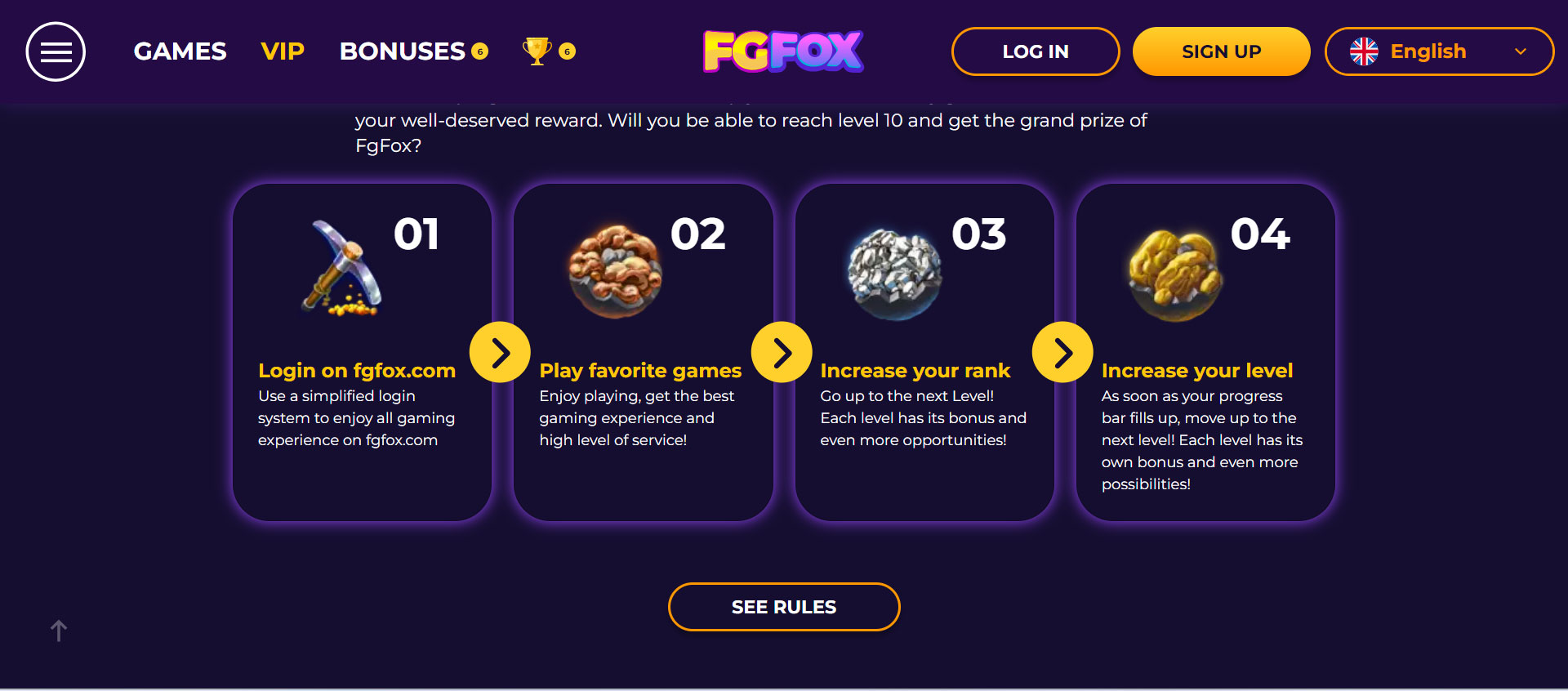FGFox Casino VIP Program