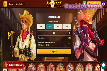 SmokAce Casino Desktop View