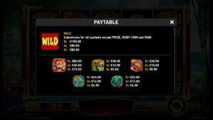 Blazing Tiger Paytable