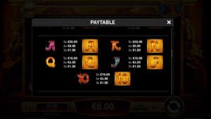 Book of 8 Riches Paytable 2