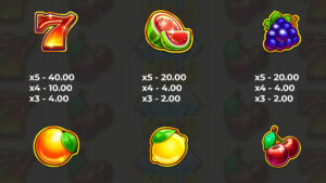 Fruit Story Hold The Spin Paytable