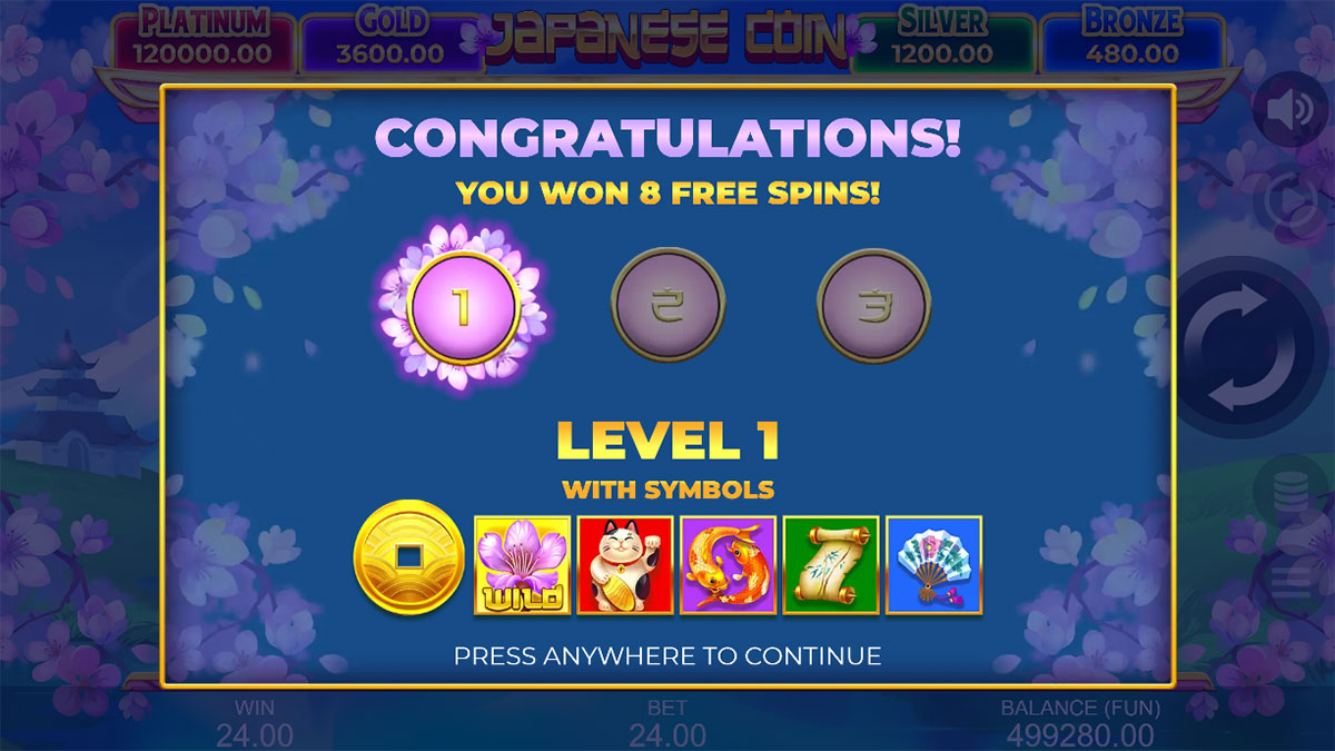 Japanese Coin Hold The Spin Free Spins