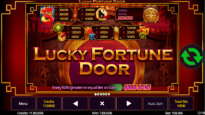 Lucky Fortune Door Paytable