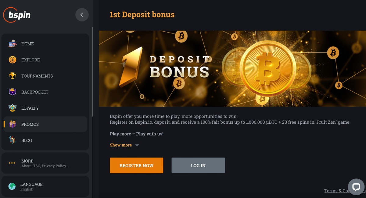 Bspin Casino Bonus Program