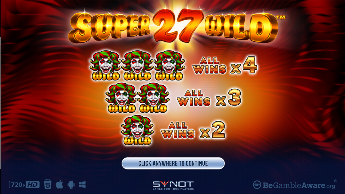 Super Wild 27 Homescreen