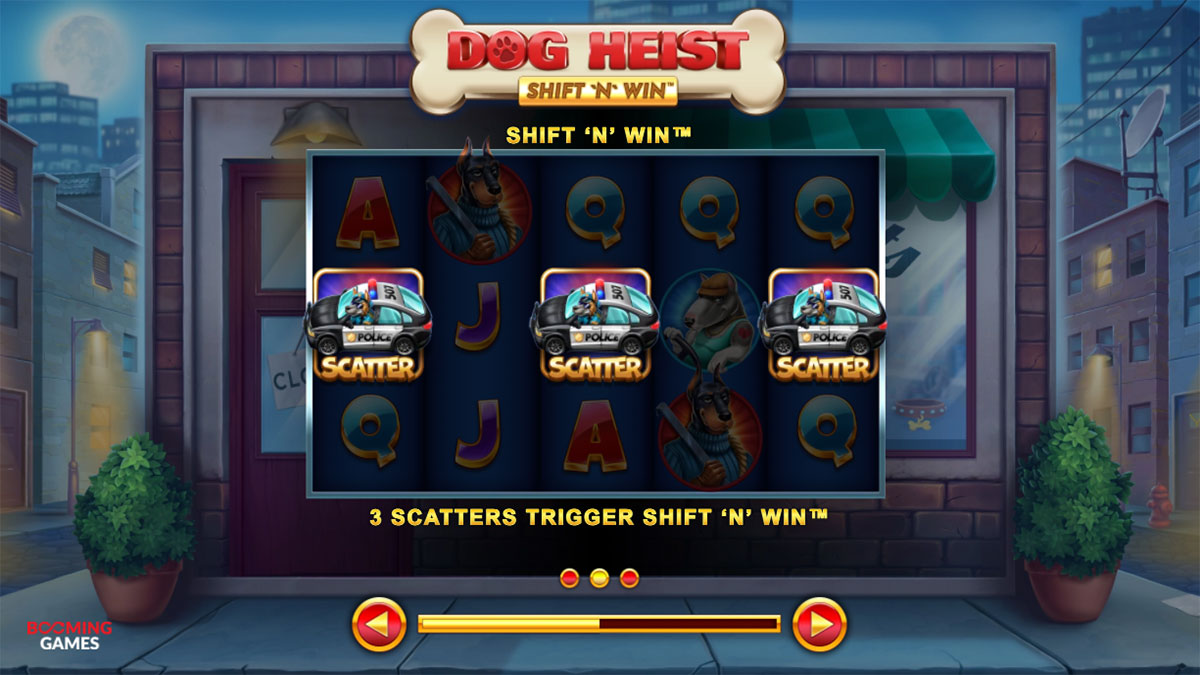Dog Heist Shift ‘N’ Win Homescreen