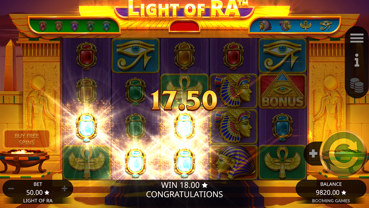 Light of Ra Scarab Win