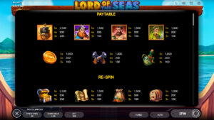 Lord of the Seas Paytable