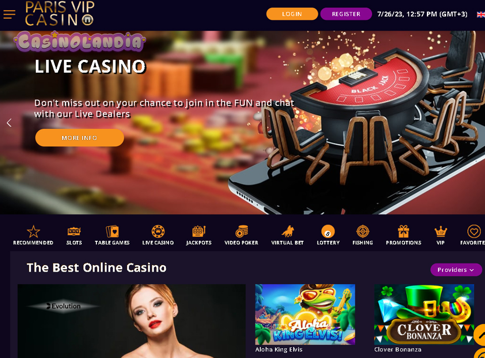 Tablet View H ParisVip casino