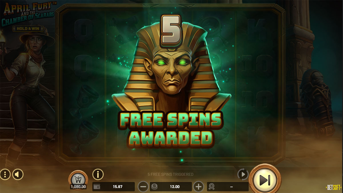 April Fury And The Chamber Of Scarabs Free Spins