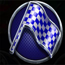 Racing Joker Symbol Blue Flag