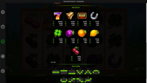 Eggciting Fruits Hold and Spin Paytable 2