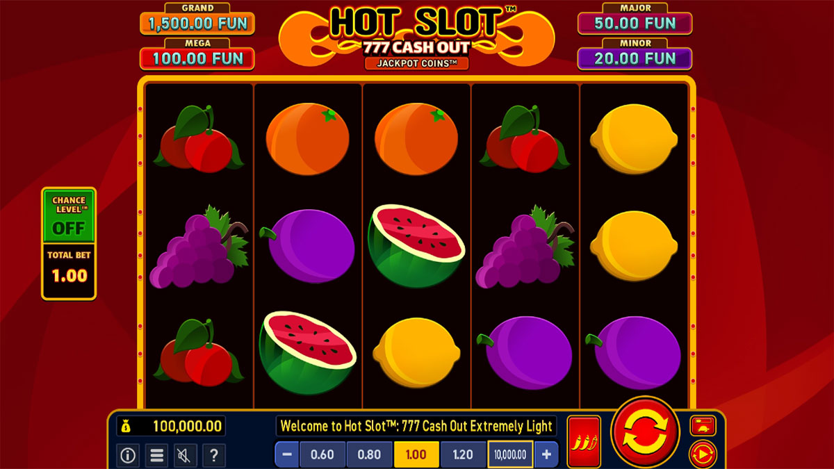 Hot Slot 777 Cash Out Extremely Light Normal Play