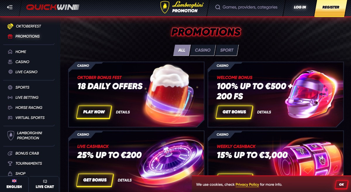 QuickWin Casino Promotions