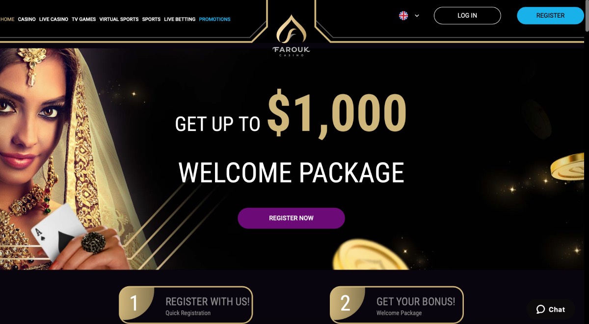 Farouk Casino Live Homepage