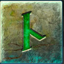 Valhall Gold Symbol Green Rune