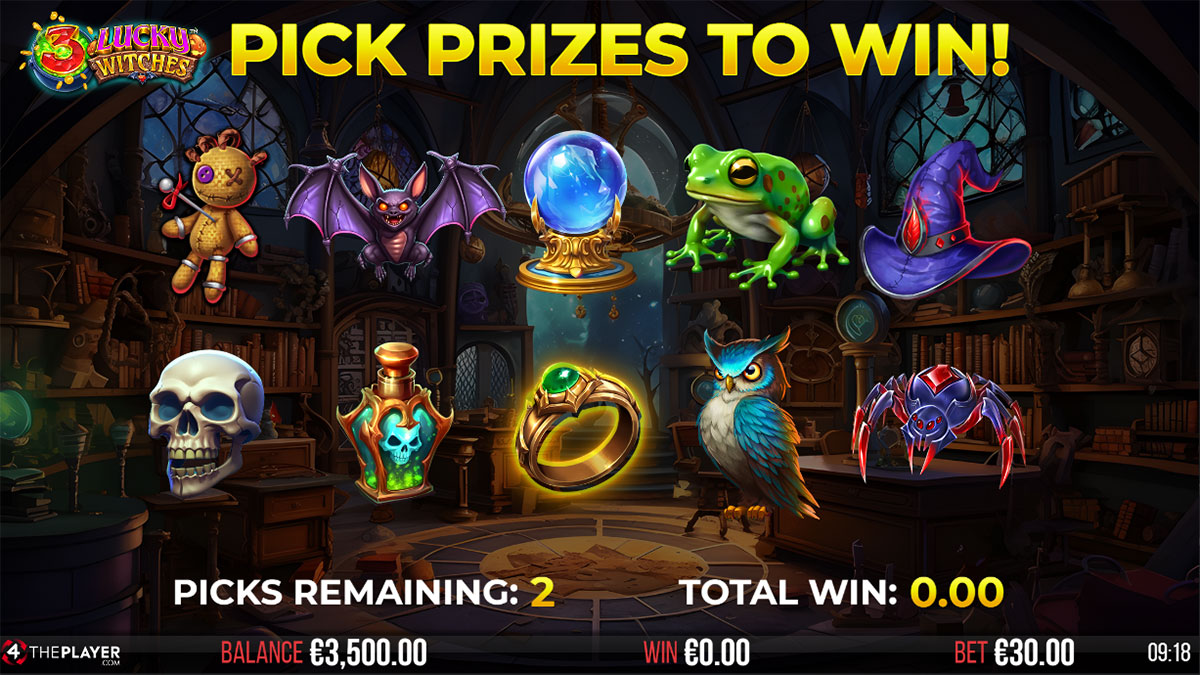 3 Lucky Witches Pick Prize