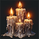 3 Lucky Witches Symbol Candles