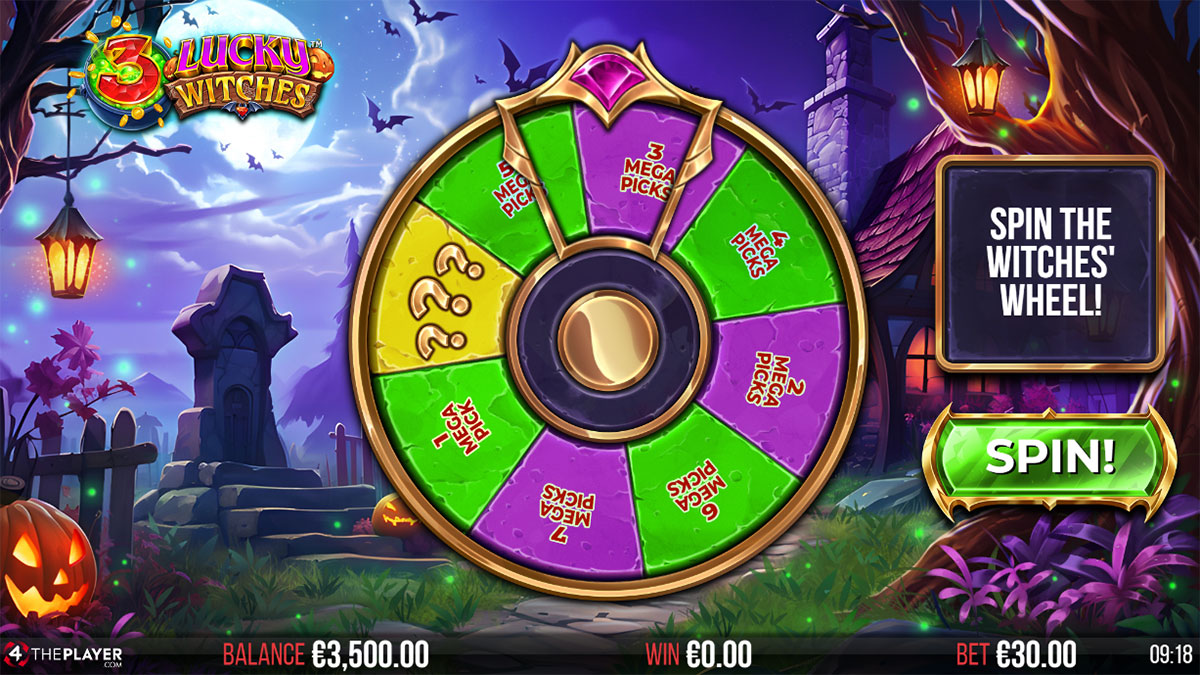 3 Lucky Witches Witches Wheel