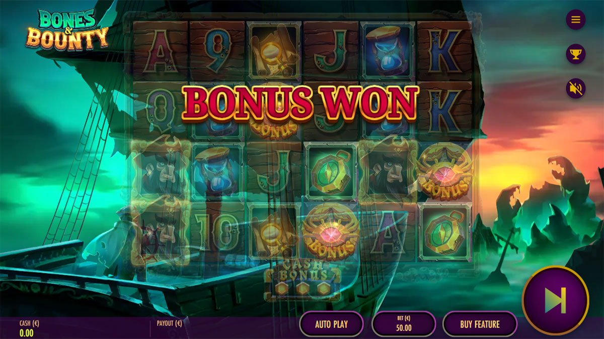 Bones & Bounty Bonus Won