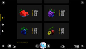 Fruit Disco Megastacks Paytable 2