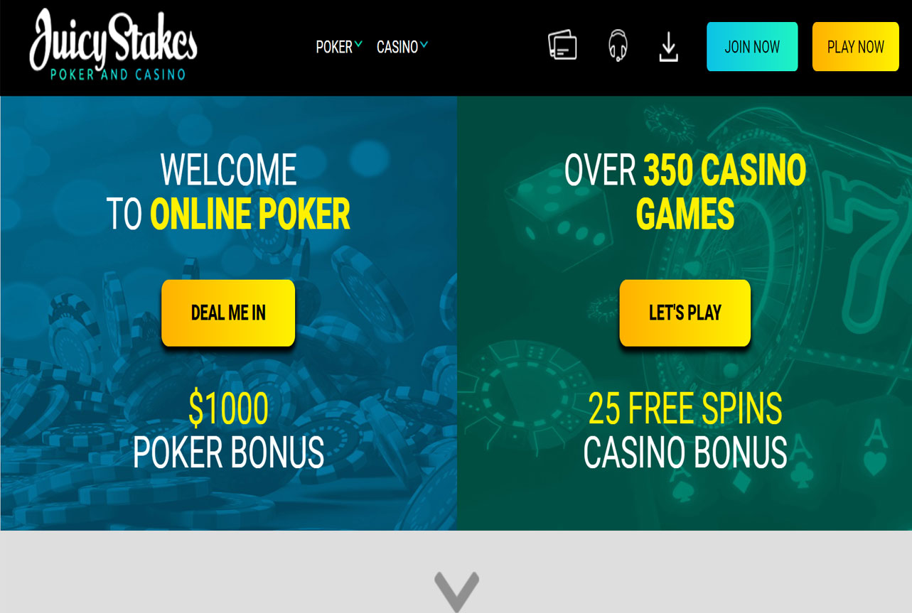 JuicyStakes Casino Desktop View