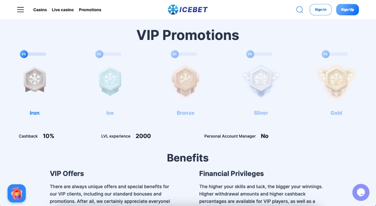 Icebet Casino VIP Club