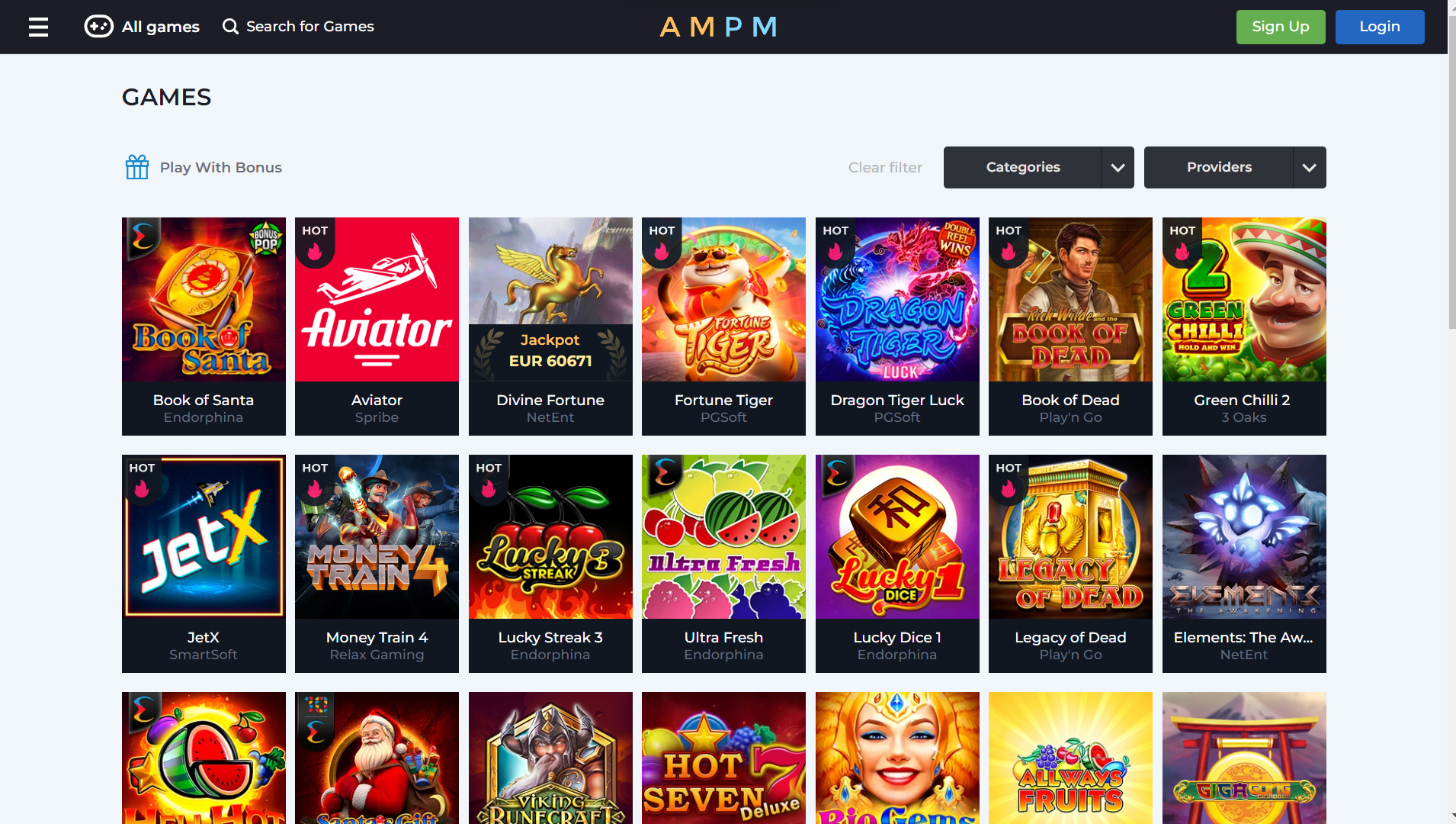 AMPM Casino Slot Games