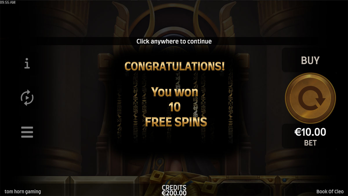 Book of Cleo Free Spins