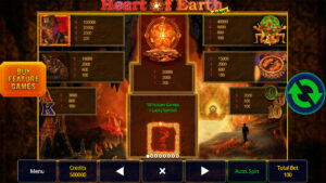 Heart of Earth Deluxe Paytable