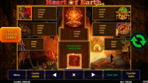Heart of Earth Paytable