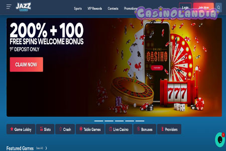Jazz Casino Desktop View