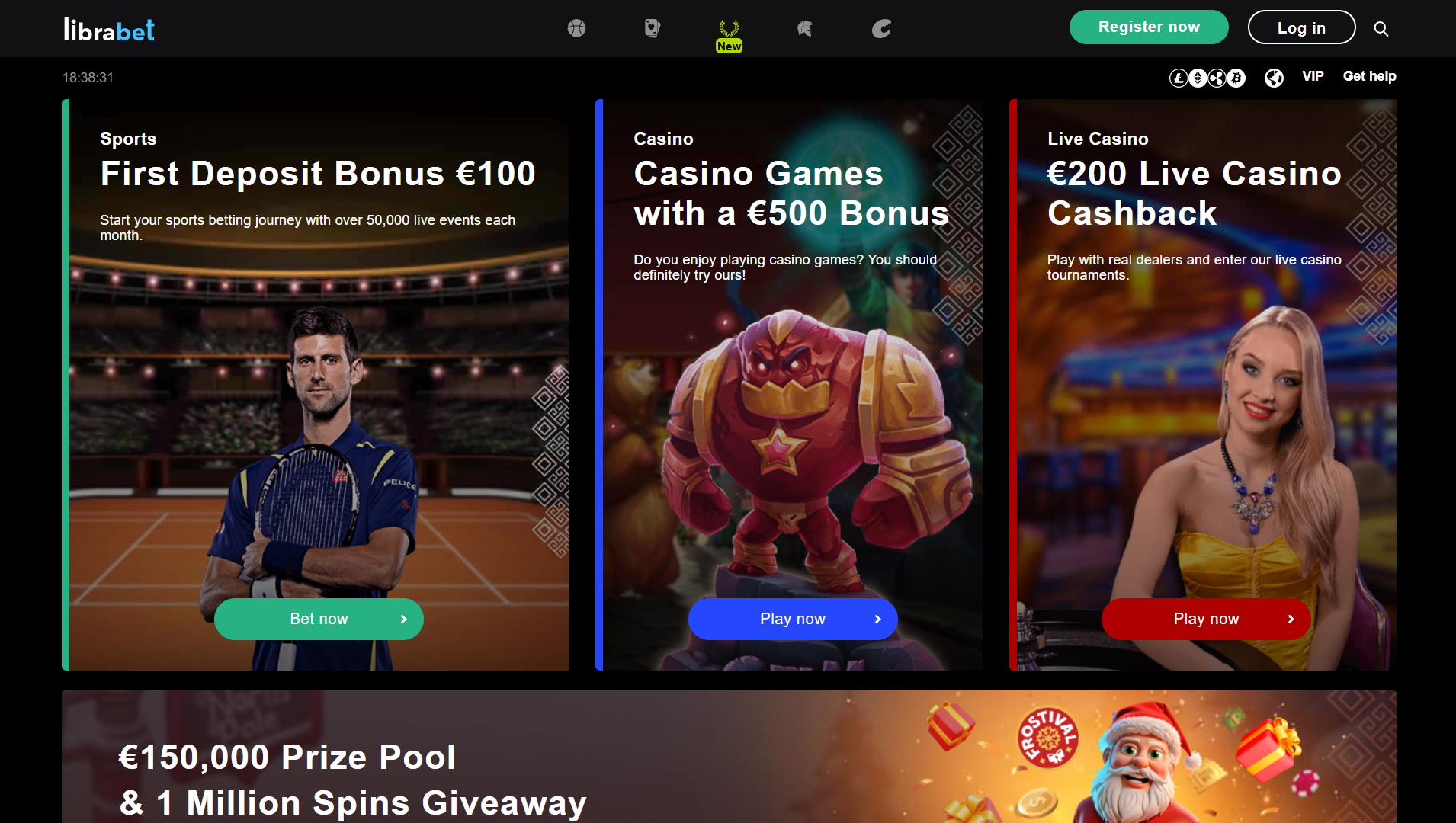 Librabet Casino Home Page