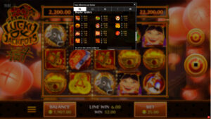Lucky Ox Jackpots paytable