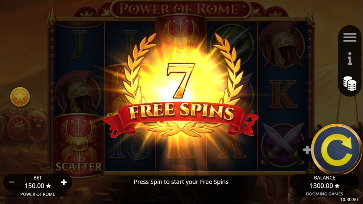 Power of Rome Free Spins