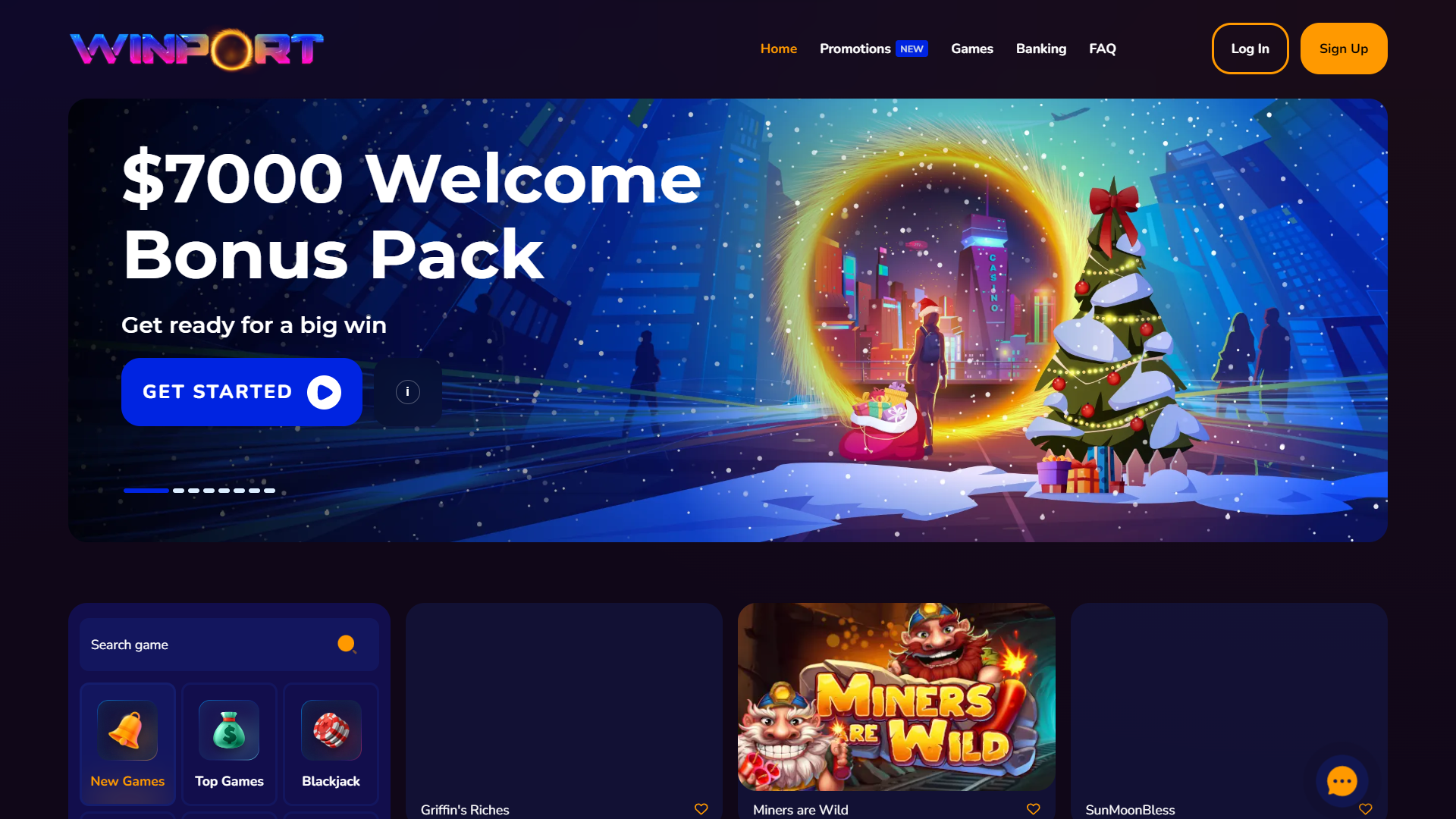 WinPort Casino Home Page