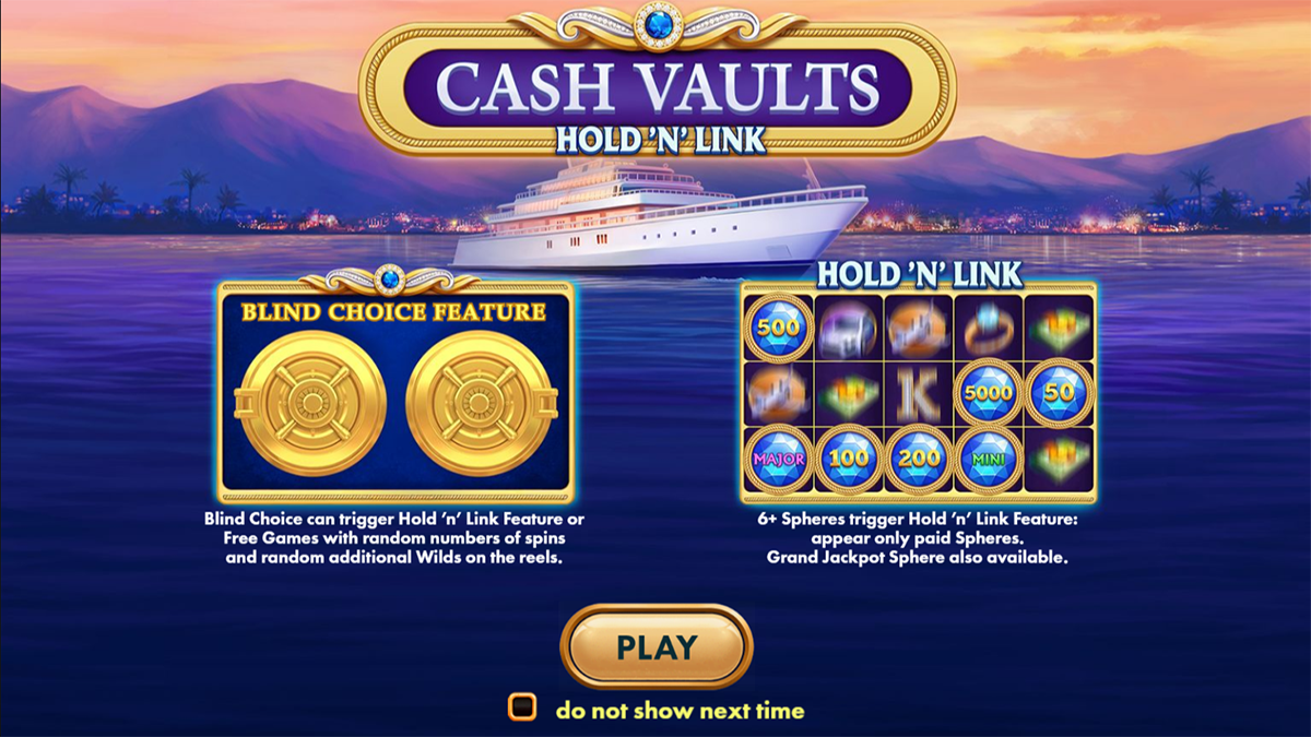 Cash Vault Hold ‘n’ Link Homescreen