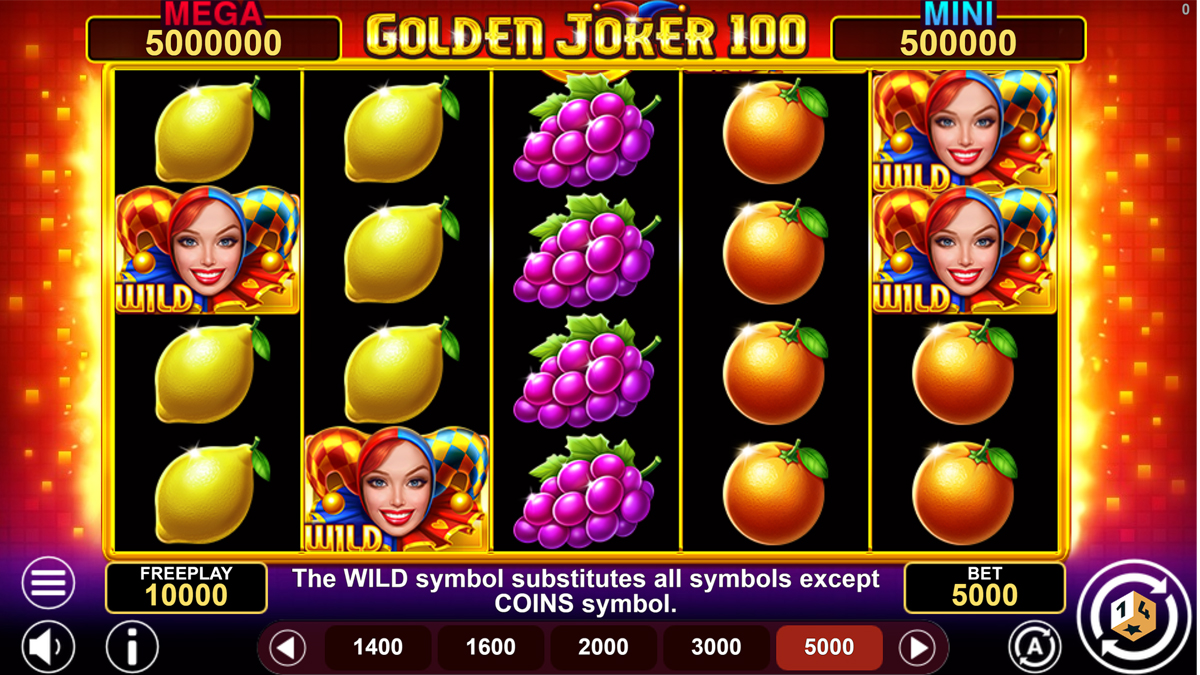 Golden Joker 100 Hold and Win Base Play