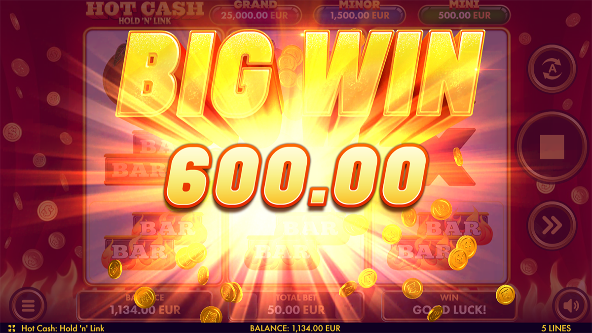 Hot Cash Hold ‘n’ Link Big Win